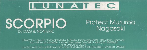 Scorpio Rising - Protect Mururoa / Nagasaki | Lunatec (LUNA 019) - 4