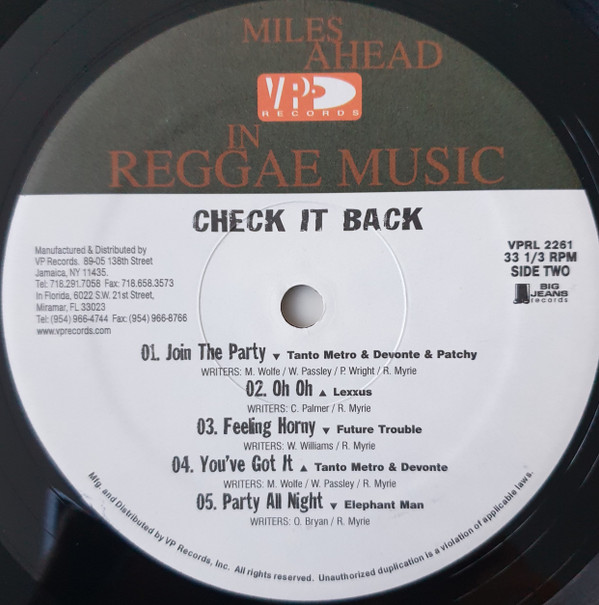 Various - Check It Back | VP Records (VPRL2261) - main Various - Check It Back | VP Records (VPRL2261) - main