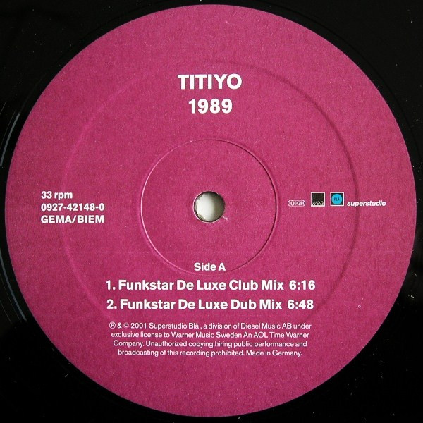 Titiyo - 1989 | Superstudio Blå (Blå T-12) - 2 Titiyo - 1989 | Superstudio Blå (Blå T-12) - 2