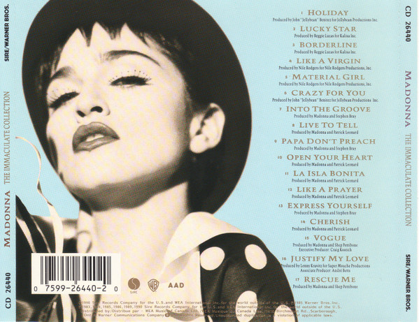 Madonna - The Immaculate Collection | Sire (CD 26440) - 3