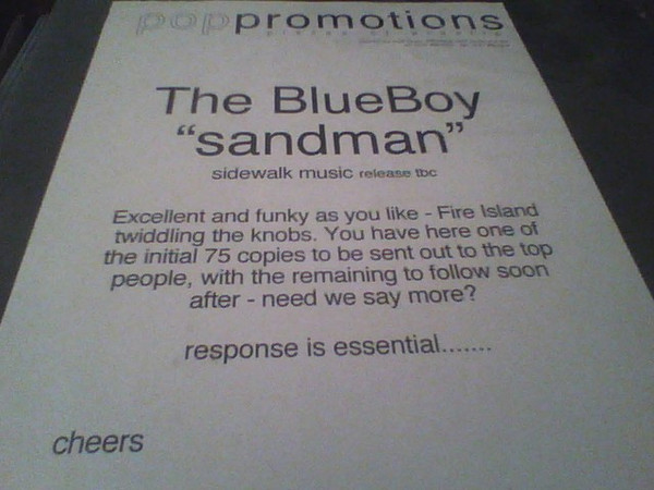 Blue Boy - Sandman | Sidewalk Music Inc. (DJSWALK001)