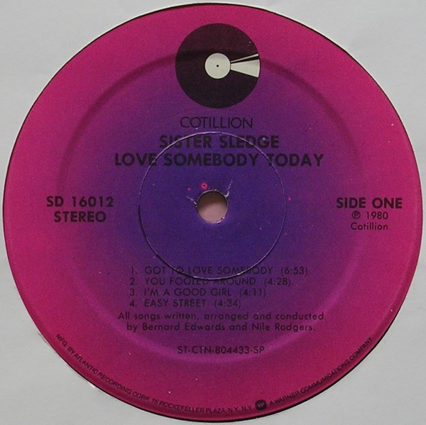 Sister Sledge - Love Somebody Today | Cotillion (SD 16012) - 3