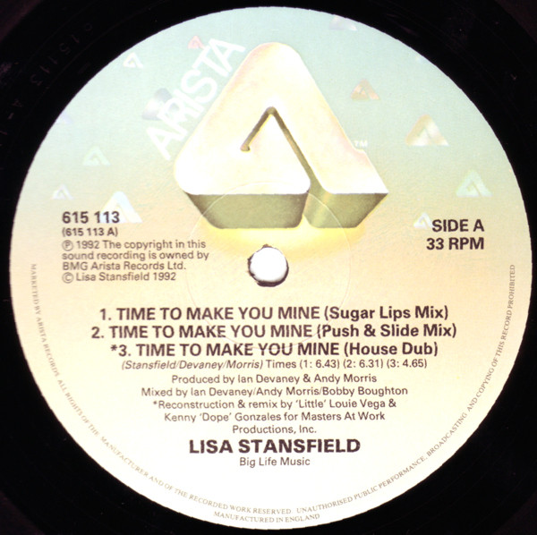 Lisa Stansfield - Time To Make You Mine | Arista (615 113) - 3 Lisa Stansfield - Time To Make You Mine | Arista (615 113) - 3