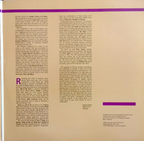 Illinois Jacquet - The Cool Rage | Verve Records (VE-2-2544) - 4