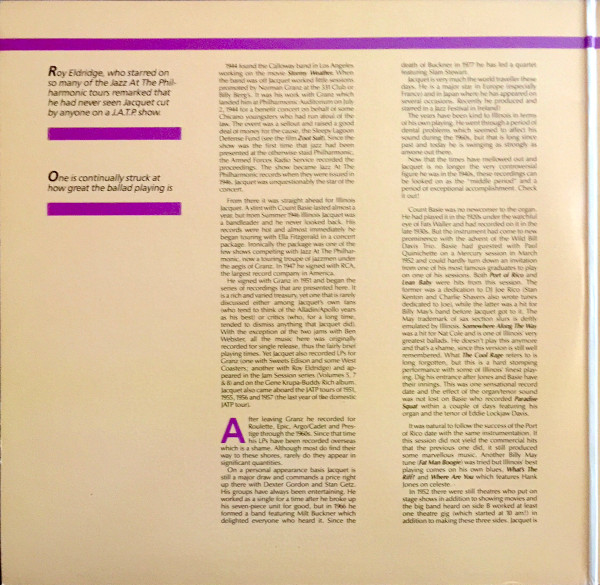 Illinois Jacquet - The Cool Rage | Verve Records (VE-2-2544) - 3