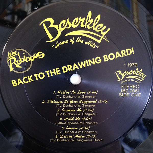 The Rubinoos - Back To The Drawing Board | Beserkley (JBZ-0061) - 2