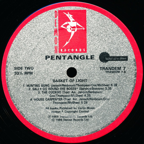 Pentangle - Basket Of Light | Demon Records (TRANDEM 7) - 4