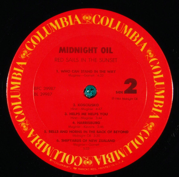 Midnight Oil - Red Sails In The Sunset | Columbia (BFC 39987) - 3