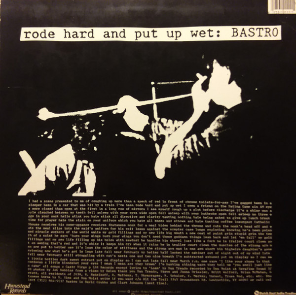 Bastro - Rode Hard And Put Up Wet | Homestead Records (HMS111-1) - 2 Bastro - Rode Hard And Put Up Wet | Homestead Records (HMS111-1) - 2