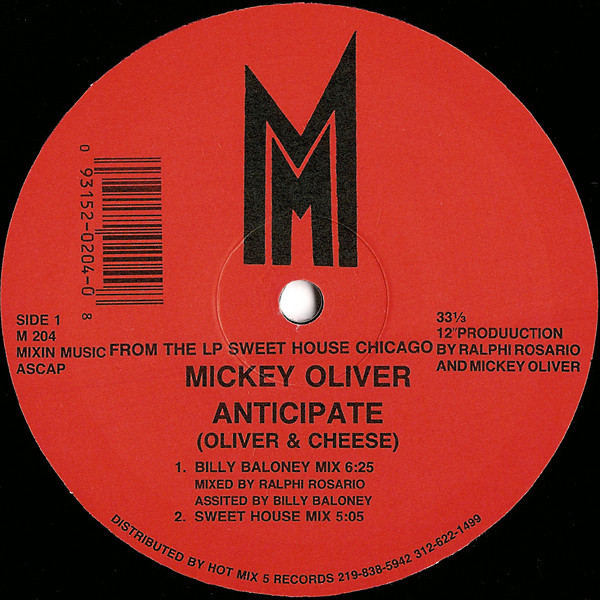 Mickey Oliver - Anticipate (12") [Vinyl] | M Records (M 204)