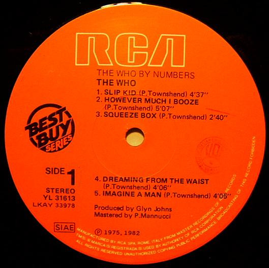 The Who - The Who By Numbers | RCA (YL 31613) - 3 The Who - The Who By Numbers | RCA (YL 31613) - 3