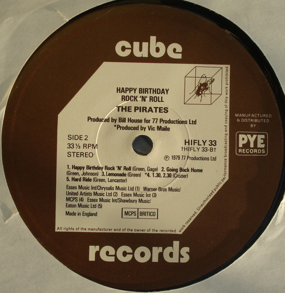 The Pirates - Happy Birthday Rock´N´Roll | Cube Records (HI FLY 33) - 4