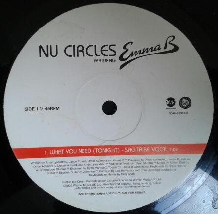 Nu Circles Feat. Emma B - What You Need (Tonight) | EastWest (5046-61981-0) - main Nu Circles Feat. Emma B - What You Need (Tonight) | EastWest (5046-61981-0) - main