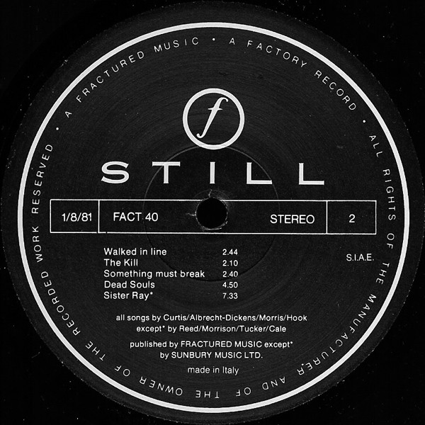 Joy Division - Still | Factory (FACT 40) - 6 Joy Division - Still | Factory (FACT 40) - 6