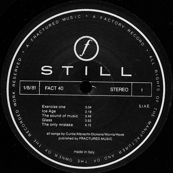 Joy Division - Still | Factory (FACT 40) - 5 Joy Division - Still | Factory (FACT 40) - 5