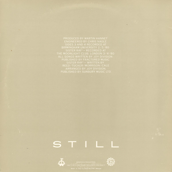Joy Division - Still | Factory (FACT 40) - 4 Joy Division - Still | Factory (FACT 40) - 4