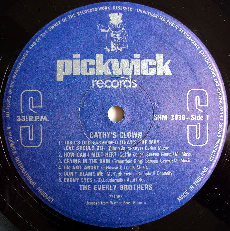 Everly Brothers - Cathy's Clown | Pickwick Records (SHM 3030) - 3
