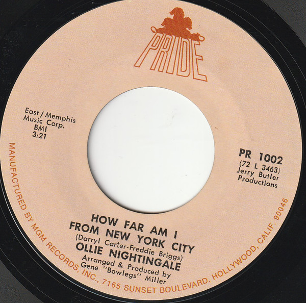 Ollie Nightingale - How Far Am I From New York City / May The Best Man Win | Pride (PR 1002) - main