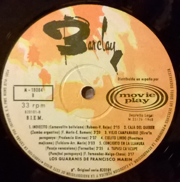 Les Guaranis - Los Guaranis De Francisco Marin | Barclay (M-18 084) - 4
