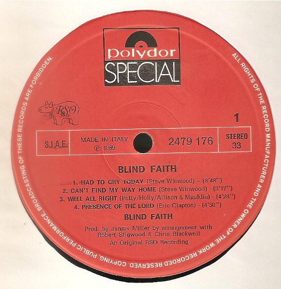 Blind Faith - Blind Faith | RSO (2479 176) - 2