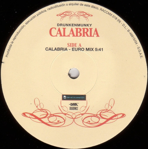 Drunkenmunky - Calabria | Re-Acceleration Records (RACCMX 018) - main