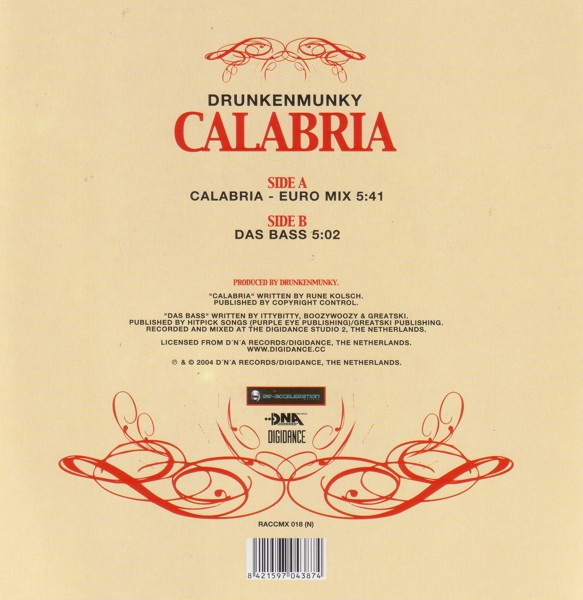 Drunkenmunky - Calabria | Re-Acceleration Records (RACCMX 018) - 3