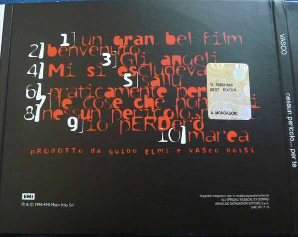 Vasco Rossi - Nessun Pericolo... Per Te | EMI (VR 11 15) - 3