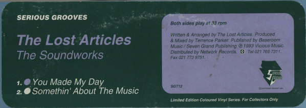 The Lost Articles - The Soundworks | Serious Grooves (SGT12)