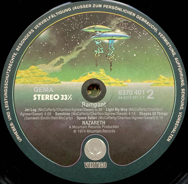 Nazareth - Rampant | Vertigo (6370 401) - 4 Nazareth - Rampant | Vertigo (6370 401) - 4