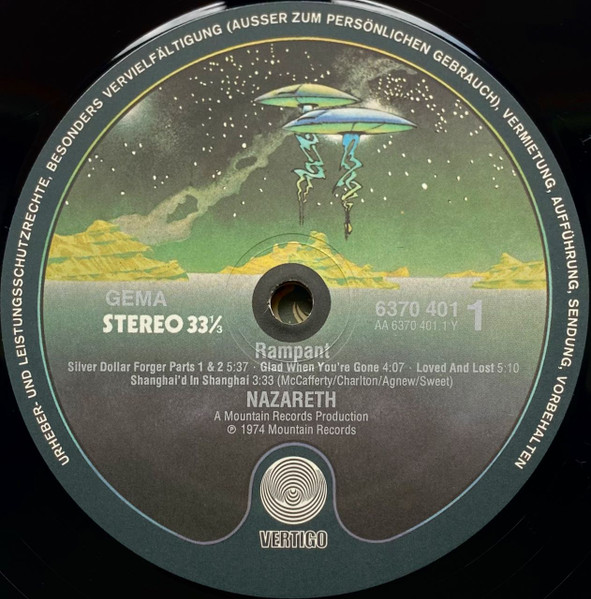 Nazareth - Rampant | Vertigo (6370 401) - 3 Nazareth - Rampant | Vertigo (6370 401) - 3