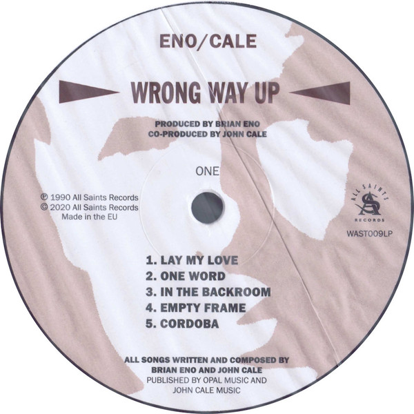 Brian Eno / John Cale - Wrong Way Up | All Saints Records (WAST009LP) - 2 Brian Eno / John Cale - Wrong Way Up | All Saints Records (WAST009LP) - 2