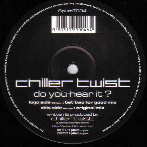 Chiller Twist - Do You Hear It? | Plum Projects (Splum T 004) - main