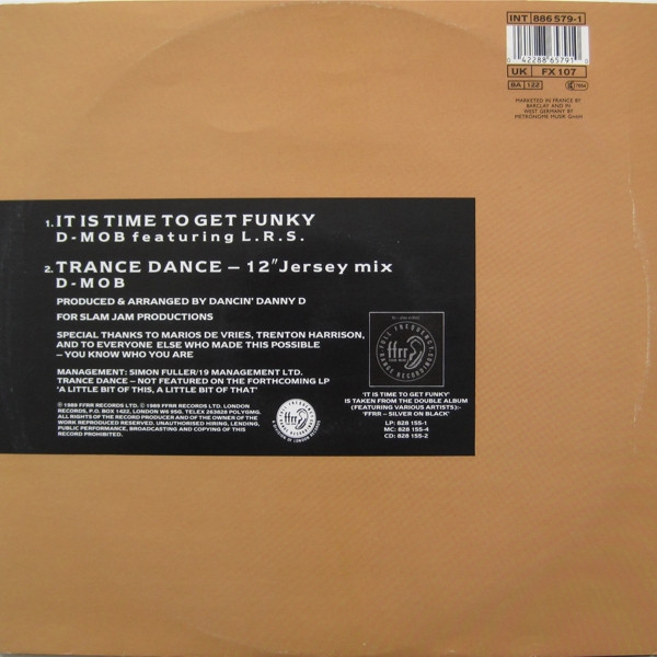 D Mob Featuring London Rhyme Syndicate & DC Sarome - It Is Time To Get Funky | FFRR (886 579-1) - 2 D Mob Featuring London Rhyme Syndicate & DC Sarome - It Is Time To Get Funky | FFRR (886 579-1) - 2