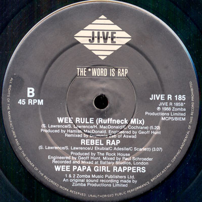Wee Papa Girl Rappers - Wee Rule | Jive (JIVE R 185) - 4