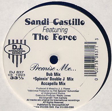 Sandi Castillo Featuring The Force - Promise Me... | D.J. International Records (DJ 837) - main Sandi Castillo Featuring The Force - Promise Me... | D.J. International Records (DJ 837) - main