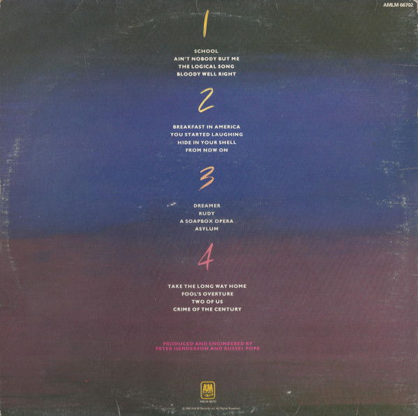 Supertramp - Paris | A&M Records (AMLM 66702) - 3 Supertramp - Paris | A&M Records (AMLM 66702) - 3