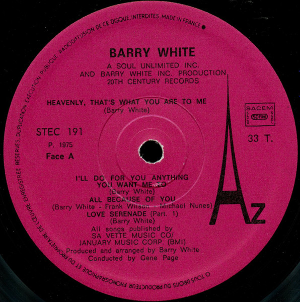 Barry White - What Am I Gonna Do With You | Disc'Az (STEC 191) - 3