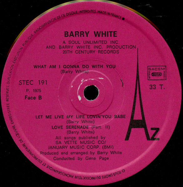 Barry White - What Am I Gonna Do With You | Disc'Az (STEC 191) - 4