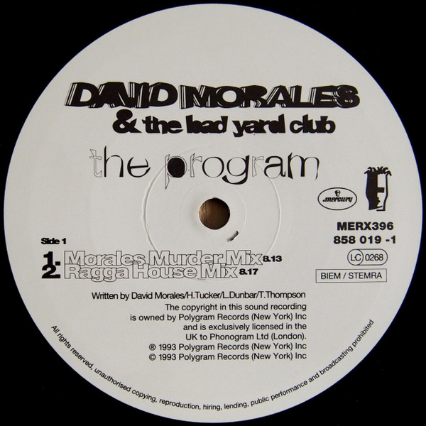 David Morales & The Bad Yard Club - The Program | Mercury (MERX 396) - 3