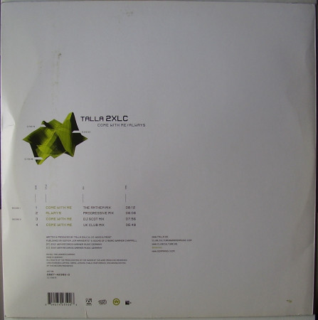 Talla 2XLC - Come With Me / Always | Club Culture (0927-42350-0) - 2