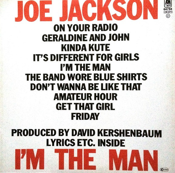 Joe Jackson - I'm The Man | A&M Records (AMLH 64794)
