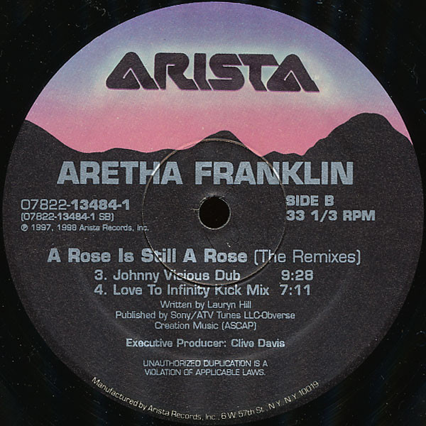 Aretha Franklin - A Rose Is Still A Rose (The Remixes) | Arista (07822-13484-1) - 3