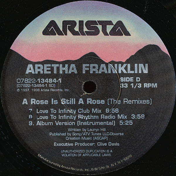 Aretha Franklin - A Rose Is Still A Rose (The Remixes) | Arista (07822-13484-1) - 5