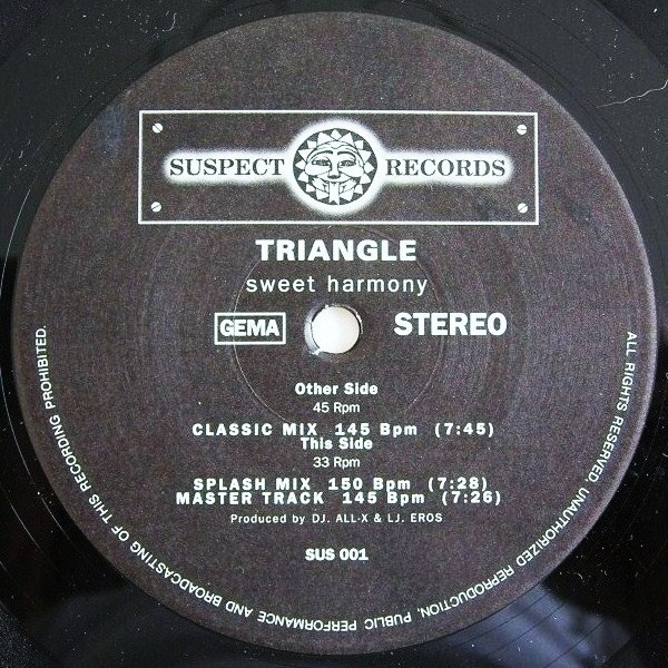 Triangle - Sweet Harmony | Suspect Records (SUS 001)