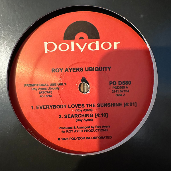 Roy Ayers Ubiquity - Everybody Loves The Sunshine | Polydor (PD D580)