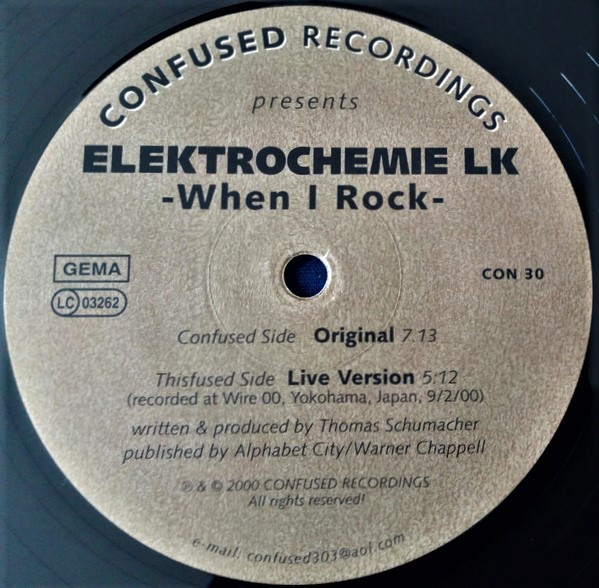 Elektrochemie LK - When I Rock | Confused Recordings (CON 30) - main Elektrochemie LK - When I Rock | Confused Recordings (CON 30) - main