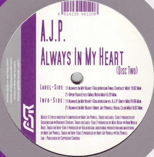 Andy Jay Powell - Always In My Heart (Disc Two) | Active Sense Records (asr006R)