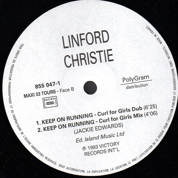 Linford Christie - Keep On Running | Nuff Respect (855 047-1) - 4