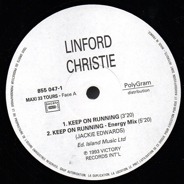 Linford Christie - Keep On Running | Nuff Respect (855 047-1) - 3