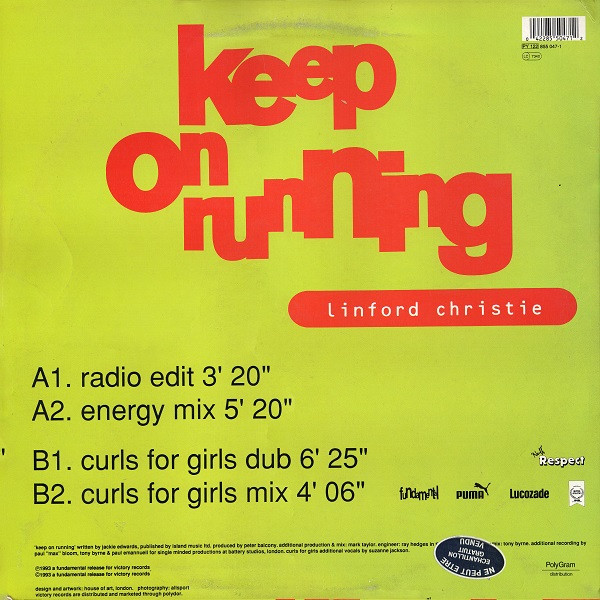 Linford Christie - Keep On Running | Nuff Respect (855 047-1) - 2